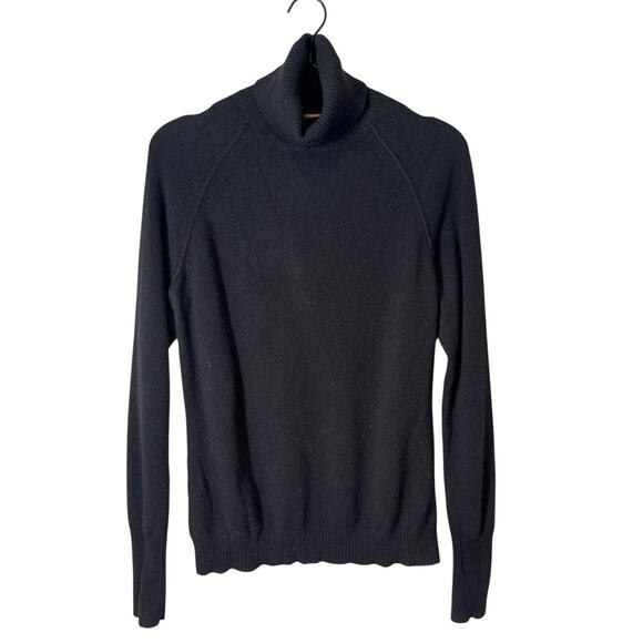 Marisa Christina Black Turtleneck 100%‎ Cashmere Sweater Medium Classic Minimal - Picture 4 of 7